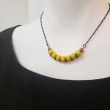 Load image into Gallery viewer, Crow Bead Layer Necklace - Yellow