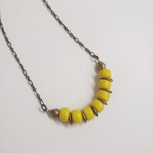 Load image into Gallery viewer, Crow Bead Layer Necklace - Yellow