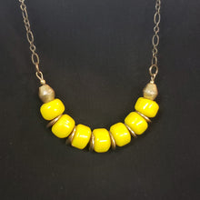 Load image into Gallery viewer, Crow Bead Layer Necklace - Yellow