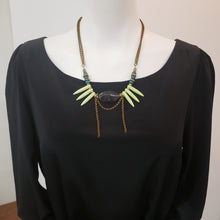 Load image into Gallery viewer, Spike Fringe Collar Necklace - Astrophyllite