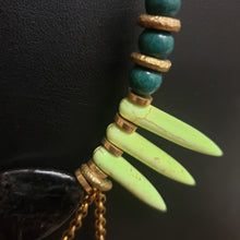 Load image into Gallery viewer, Spike Fringe Collar Necklace - Astrophyllite