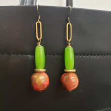 Load image into Gallery viewer, Stacked Moon Drop Earrings
