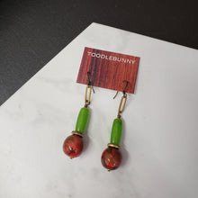 Load image into Gallery viewer, Stacked Moon Drop Earrings