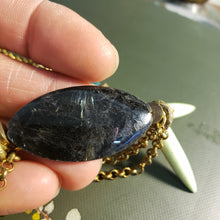 Load image into Gallery viewer, Spike Fringe Collar Necklace - Astrophyllite