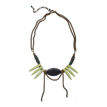 Load image into Gallery viewer, Spike Fringe Collar Necklace - Astrophyllite