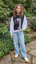 Load image into Gallery viewer, Reworked Split Tee Crewneck - Black White SZ L
