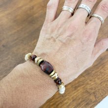 Load image into Gallery viewer, African Brass and Stone Bracelet
