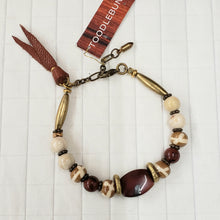 Load image into Gallery viewer, African Brass and Stone Bracelet
