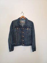 Load image into Gallery viewer, Reworked Denim Jacket - Aztec Sunset
