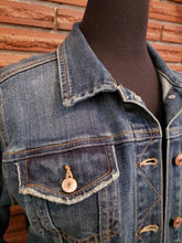 Load image into Gallery viewer, Reworked Denim Jacket - Aztec Sunset
