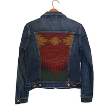 Load image into Gallery viewer, Reworked Denim Jacket - Aztec Sunset
