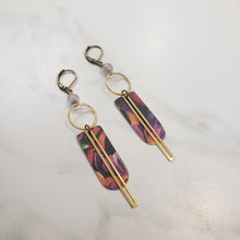 Load image into Gallery viewer, Abstract Geometric Dangles - Lilac Amethyst
