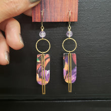 Load image into Gallery viewer, Abstract Geometric Dangles - Lilac Amethyst
