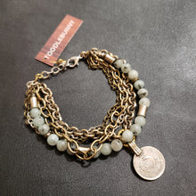 Load image into Gallery viewer, Multi Chain Kuchi Coin Stone Bracelet
