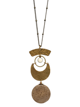 Load image into Gallery viewer, Lunar Eye Necklace - Fossil Coral Jasper
