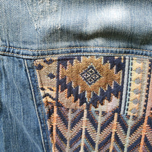 Load image into Gallery viewer, Reworked Denim Vest - Aztec

