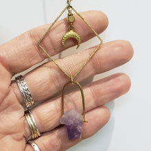 Load image into Gallery viewer, Raw Amethyst Stone Bail Necklace
