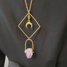 Load image into Gallery viewer, Raw Amethyst Stone Bail Necklace
