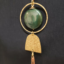 Load image into Gallery viewer, Domed Tassel - Green Ocean Jasper
