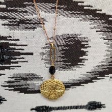 Load image into Gallery viewer, Round Filigree Locket Necklace - Onyx
