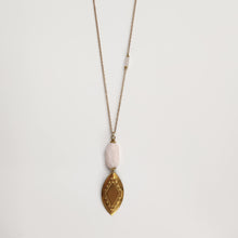 Load image into Gallery viewer, Southwestern Brass Pendant Necklace - Pink
