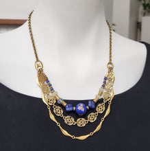 Load image into Gallery viewer, Vintage Cloisonne Bead Collar - Sodalite, Quartz
