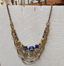 Load image into Gallery viewer, Vintage Cloisonne Bead Collar - Sodalite, Quartz
