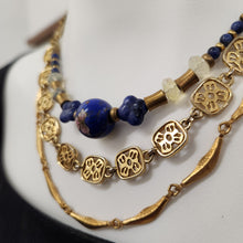 Load image into Gallery viewer, Vintage Cloisonne Bead Collar - Sodalite, Quartz
