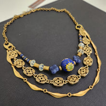 Load image into Gallery viewer, Vintage Cloisonne Bead Collar - Sodalite, Quartz
