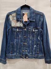 Load image into Gallery viewer, Reworked Denim Jacket - Distressed Faux Quilt M
