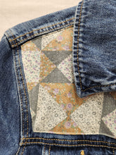Load image into Gallery viewer, Reworked Denim Jacket - Distressed Faux Quilt M
