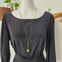 Load image into Gallery viewer, Vintage Ball Locket Necklace - Pyrite
