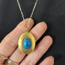 Load image into Gallery viewer, Small Vintage Oval Locket Necklace - Mixed Metals
