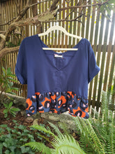 Load image into Gallery viewer, Boxy Peplum Top - Blue Orange
