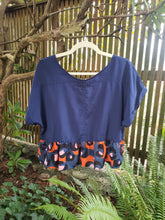 Load image into Gallery viewer, Boxy Peplum Top - Blue Orange
