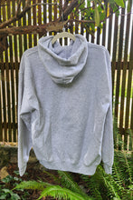 Load image into Gallery viewer, Reworked Lace Kitty Hoodie - Heather Grey SZ M
