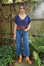 Load image into Gallery viewer, Boxy Peplum Top - Blue Orange

