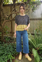 Load image into Gallery viewer, Boxy Peplum Top - Black Gold
