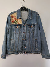 Load image into Gallery viewer, Reworked Denim Jacket - Velvet Faded Floral XL
