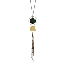 Load image into Gallery viewer, Domed Tassel - Green Ocean Jasper
