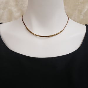 Brass Bar Modern Choker Necklace