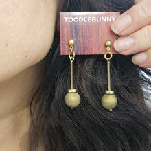 Load image into Gallery viewer, Agate Druzy Stud Post Drop Earrings
