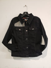 Load image into Gallery viewer, Reworked Denim Jacket - Aztec Diamond Print

