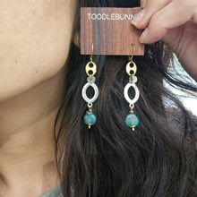 Load image into Gallery viewer, Mixed Metal Link Drop Earrings - Grandiderite
