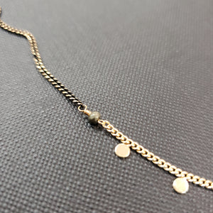 Seven Delicate Layer Necklace - Pyrite