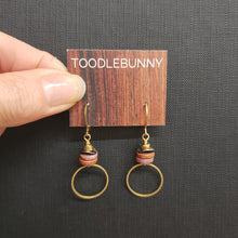 Load image into Gallery viewer, Coco Shell Ring Drop Brass Earrings
