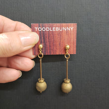 Load image into Gallery viewer, Agate Druzy Stud Post Drop Earrings
