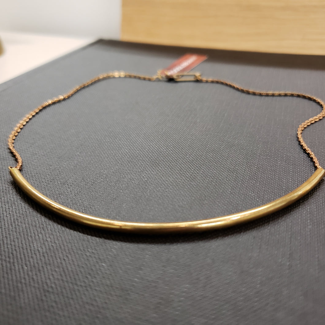 Brass Bar Modern Choker Necklace