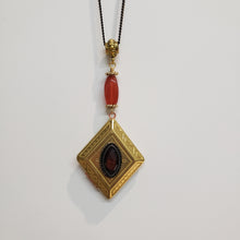 Load image into Gallery viewer, Vintage Diamond Locket - Carnelian
