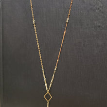 Load image into Gallery viewer, Mixed Chain Delicate Y Drop Necklace - Pyrite
